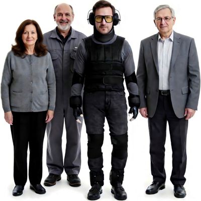 Größeres Bild - zum Öffnen klicken Altersmanagement mit dem Alterssimulationsanzug GERT