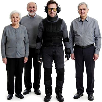 Größeres Bild - zum Öffnen klicken Demografiemanagement mit dem Alterssimulationsanzug GERT